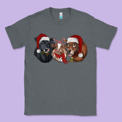 Christmas Cows Classic Tee Designed By Ranaportraitstore