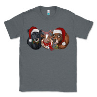 Charcoal Heather Christmas Cows Classic Tee - RanaPortraitStore