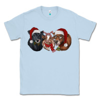 Dusty Blue Christmas Cows Classic Tee - RanaPortraitStore