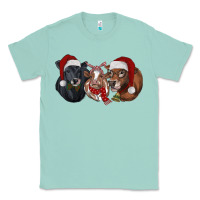 Seafoam Christmas Cows Classic Tee - RanaPortraitStore