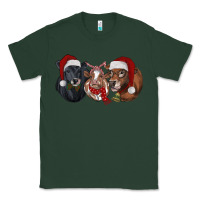 Sports Green Christmas Cows Classic Tee - RanaPortraitStore
