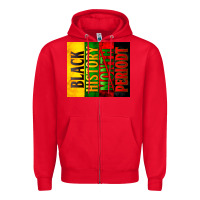 Red black history month periodt Zipper Hoodie - Zillion Design Studio