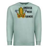 Seafoam america needs farmers Premium Sweatshirt - CowhideDigitalArt