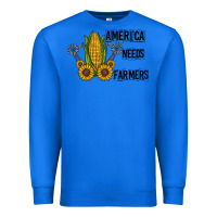 True Royal america needs farmers Premium Sweatshirt - CowhideDigitalArt