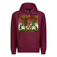 Burgundy Christmas gnomes Premium Hoodie - Jasminsmagicworld
