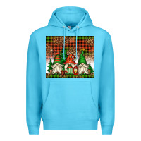 Ocean Blue Christmas gnomes Premium Hoodie - Jasminsmagicworld