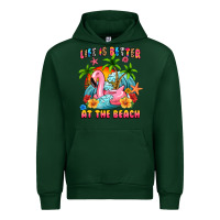 Forest Green life is better at the beach Urban Hoodie - MaliasSmallBusiness