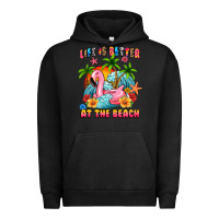 Pigment Black life is better at the beach Urban Hoodie - MaliasSmallBusiness