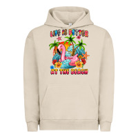 Pigment French Oak life is better at the beach Urban Hoodie - MaliasSmallBusiness