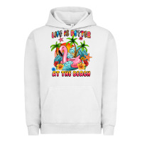 Pigment Lunar Rock life is better at the beach Urban Hoodie - MaliasSmallBusiness