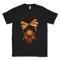 Black plaid bandana afro woman Classic Tee - texasbilliewilder