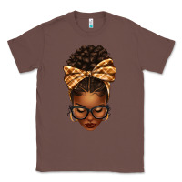 Chestnut plaid bandana afro woman Classic Tee - texasbilliewilder