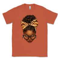 Copper plaid bandana afro woman Classic Tee - texasbilliewilder