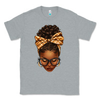 Heather Grey plaid bandana afro woman Classic Tee - texasbilliewilder