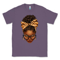 Lavender plaid bandana afro woman Classic Tee - texasbilliewilder