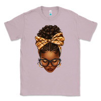 Lilac plaid bandana afro woman Classic Tee - texasbilliewilder