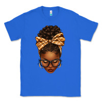 True Royal plaid bandana afro woman Classic Tee - texasbilliewilder