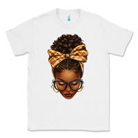 White plaid bandana afro woman Classic Tee - texasbilliewilder