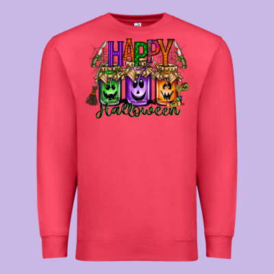 Happy Halloween Jar Premium Sweatshirt Designed By Racoondesign