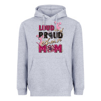 Heather Grey loud and proud cheer mom Heavyweight Hoodie - Zillion Design Studio