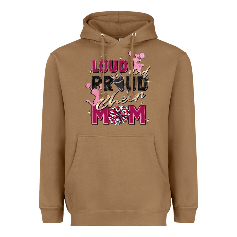 Loud And Proud Cheer Mom Heavyweight Hoodie by Zillion Design Studio | Teevron