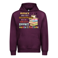 Mauve Wine money can't buy happiness but it can buy books Urban Hoodie - MaliasSmallBusiness