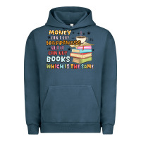 Pigment Midnight Navy money can't buy happiness but it can buy books Urban Hoodie - MaliasSmallBusiness