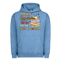 Pigment Pebble Blue money can't buy happiness but it can buy books Urban Hoodie - MaliasSmallBusiness