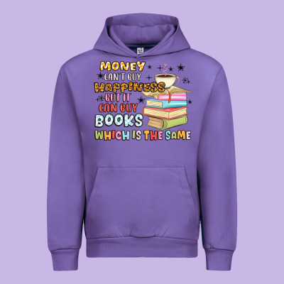 Money Can't Buy Happiness But It Can Buy Books Urban Hoodie Designed By Maliassmallbusiness