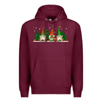 Burgundy Christmas gnomes Premium Hoodie - Jasminsmagicworld