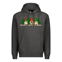 Charcoal Heather Christmas gnomes Premium Hoodie - Jasminsmagicworld