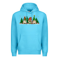 Ocean Blue Christmas gnomes Premium Hoodie - Jasminsmagicworld