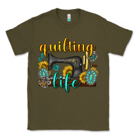 Army Green quilting life western Classic Tee - texasbilliewilder