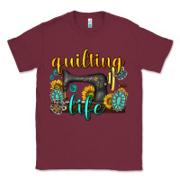 Burgundy quilting life western Classic Tee - texasbilliewilder