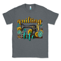 Charcoal Heather quilting life western Classic Tee - texasbilliewilder