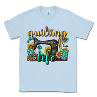 Dusty Blue quilting life western Classic Tee - texasbilliewilder
