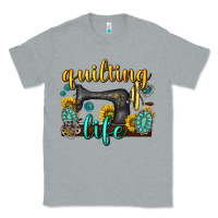 Heather Grey quilting life western Classic Tee - texasbilliewilder