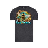Vintage Black bee happy Vintage Tee - Artiststas