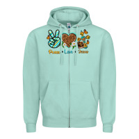 Peace Love Jesus Zipper Hoodie | Teevron