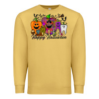 Antique Gold happy halloween tooth Premium Sweatshirt - RacoonDesign