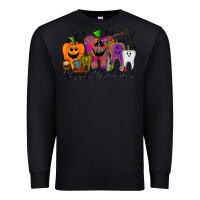 Black happy halloween tooth Premium Sweatshirt - RacoonDesign