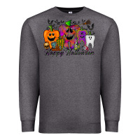 Charcoal Heather happy halloween tooth Premium Sweatshirt - RacoonDesign