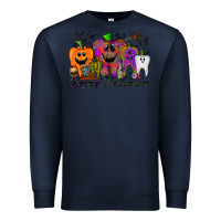 Navy happy halloween tooth Premium Sweatshirt - RacoonDesign