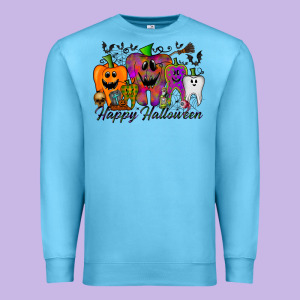 Happy Halloween Tooth Premium Sweatshirt Designed By Racoondesign