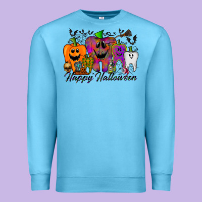Happy Halloween Tooth Premium Sweatshirt Designed By Racoondesign