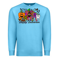 Ocean Blue happy halloween tooth Premium Sweatshirt - RacoonDesign