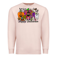 Pale Pink happy halloween tooth Premium Sweatshirt - RacoonDesign
