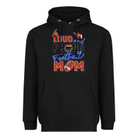 Black loud and proud football mom Heavyweight Hoodie - Zillion Design Studio