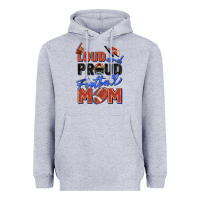 Heather Grey loud and proud football mom Heavyweight Hoodie - Zillion Design Studio