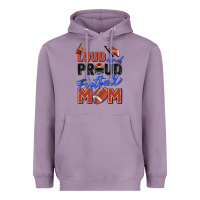 Lavender loud and proud football mom Heavyweight Hoodie - Zillion Design Studio